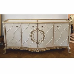 Casa Padrino aparador barroco de lujo blanco / oro antiguo 254 cm - Muebles barrocos