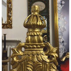 Pompöös di Casa Padrino poltrona trono barocco di lusso Provenza nero / oro - progettata da Harald Glööckler