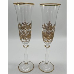 Luxus Jugendstil Champagnerglas Set 2 Champagnergläser