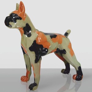 Casa Padrino scultura decorativa XXL cane boxer camuffamento 190 cm - Enorme figura da giardino