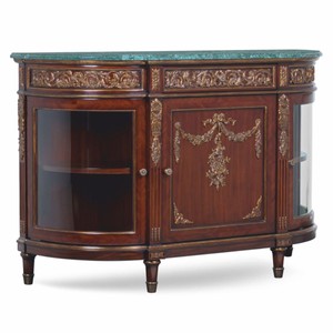 Casa Padrino Luxus Barock Sideboard Braun / Antik Gold / Grün 130 cm - Made in Italy