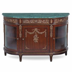 Casa Padrino credenza barocco di lusso marrone / oro antico / verde 130 cm - Fatto in Italia