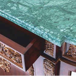 Casa Padrino credenza barocco di lusso marrone / oro antico / verde 130 cm - Fatto in Italia