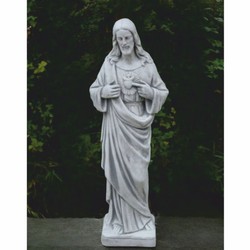 Jugendstil Garten Terrassen Deko Skulptur Jesus Grau