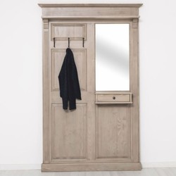 Casa Padrino armario de estilo campestre gris 131 x 19 x A. 219 cm - Mueble armario de estilo campestre