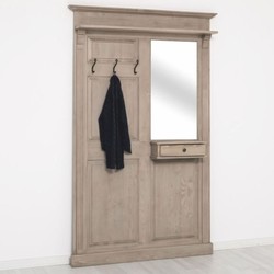 Casa Padrino armario de estilo campestre gris 131 x 19 x A. 219 cm - Mueble armario de estilo campestre