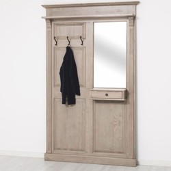Casa Padrino armario de estilo campestre gris 131 x 19 x A. 219 cm - Mueble armario de estilo campestre