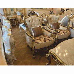 Prunkvolles Luxus Barock Wohnzimmer Set