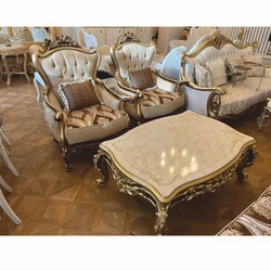 Prunkvolles Luxus Barock Wohnzimmer Set