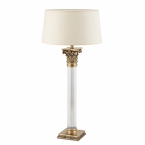 Casa Padrino lampe de table baroque de luxe laiton avec patine / crème H. 70 cm