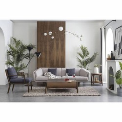 Casa Padrino luxury 3-seater sofa gray / brown 240 cm - Living room & hotel furniture