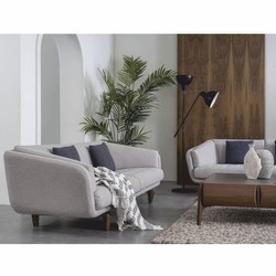 Casa Padrino luxury 3-seater sofa gray / brown 240 cm - Living room & hotel furniture
