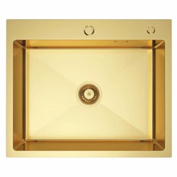 Casa Padrino lavello di lusso in acciaio inossidabile oro 60 x 50 x A. 21 cm - Accessori da cucina