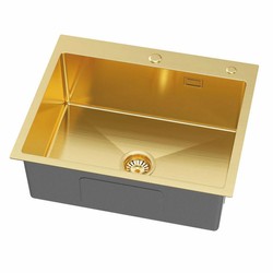 Casa Padrino lavello di lusso in acciaio inossidabile oro 60 x 50 x A. 21 cm - Accessori da cucina
