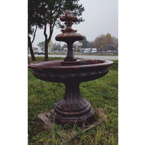 Casa Padrino fontaine Art Nouveau marron Ø 150 x H. 180 cm - Magnifique fontaine de jardin