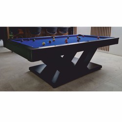 Luxus Billardtisch Esstisch Schwarz Blau