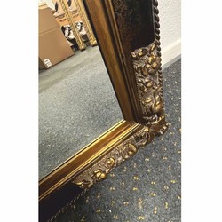 Casa Padrino espejo barroco negro / oro antiguo A. 94 cm - Muebles de estilo barroco