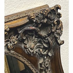 Casa Padrino baroque mirror antique gold / gray H. 88 cm - Baroque style furniture