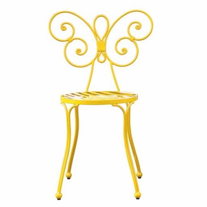 Casa Padrino sedia da giardino Art Nouveau giallo A. 85 cm - Mobile da giardinoe in stile Art Nouveau