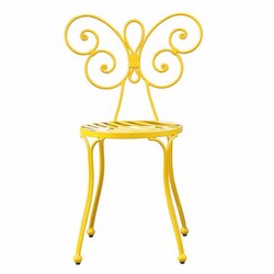 Casa Padrino Art Nouveau garden chair yellow H. 85 cm - Art Nouveau garden furniture