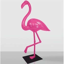 Casa Padrino scultura decorativa XXL fenicottero rosa / nero A. 210 cm - Figura da giardino