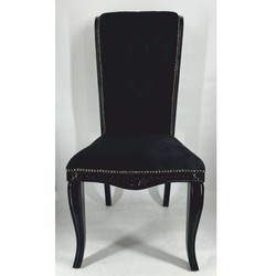 Casa Padrino sedia da pranzo barocco con schienale alto nero A. 118 cm - Mobili barocchi