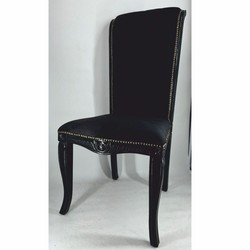 Casa Padrino sedia da pranzo barocco con schienale alto nero A. 118 cm - Mobili barocchi