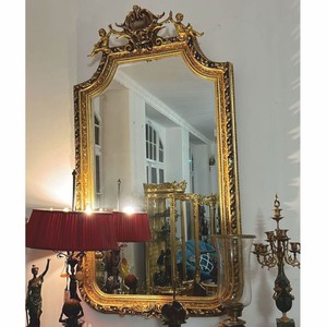 Casa Padrino espejo barroco con figuras de ángeles oro A. 175 cm - Muebles de estilo barroco