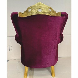 Casa Padrino poltrona barocco di lusso con strass bordeaux rosso / oro - Mobili in stile barocco