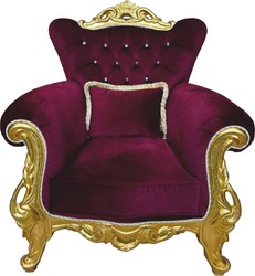 Casa Padrino poltrona barocco di lusso con strass bordeaux rosso / oro - Mobili in stile barocco Casa Padrino poltrona barocco di lusso con strass bordeaux rosso / oro - Mobili in stile barocco