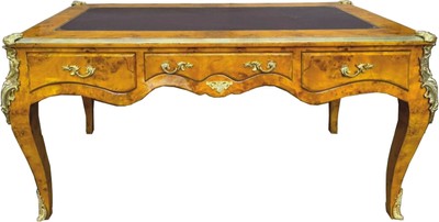 Casa Padrino baroque desk bird's eye maple / gold 160 cm - Baroque office furniture Casa Padrino baroque desk bird's eye maple / gold 160 cm - Baroque office furniture