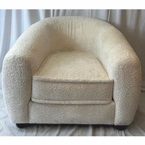 Casa Padrino luxury armchair cream / black 110 x 95 x H. 70 cm - Living room furniture