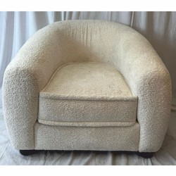 Casa Padrino poltrona di lusso crema / nero 110 x 95 x A. 70 cm - Mobile da soggiorno