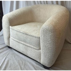 Casa Padrino poltrona di lusso crema / nero 110 x 95 x A. 70 cm - Mobile da soggiorno