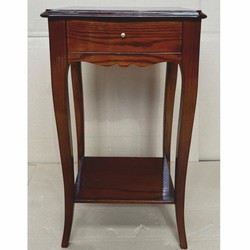 Casa Padrino baroque side table / bedside table with drawer brown H. 72 cm - Baroque furniture