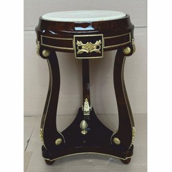 Casa Padrino tavolino barocco con piano in marmo marrone scuro / oro / grigio A. 73 cm