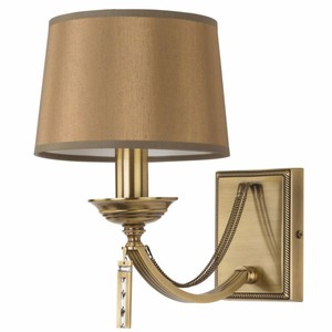 Casa Padrino lámpara de pared barroco de lujo latón con pátina / marrón A. 27 cm