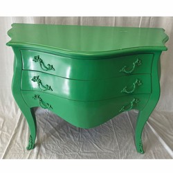 Casa Padrino cassettone barocco con 3 cassetti verde 120 cm - Merce 1B