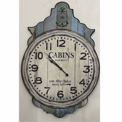 Casa Padrino wall clock in retro design antique gray H. 76 cm - Wall decoration