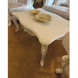 Casa Padrino luxury baroque living room set white / gold - Baroque style furniture