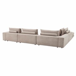 Modulares Luxus Wohnzimmer Hotel Ecksofa Greige Schwarz