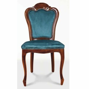 Casa Padrino Sedia da Sala da Pranzo Barocco di Lusso Blu / Marrone - Mobili barocchi