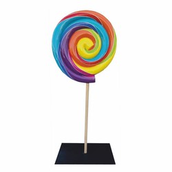 XXL Weihnachts Deko Lolly Bunt Schwarz