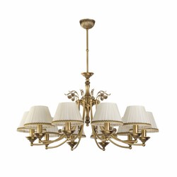 Casa Padrino lustre baroque de luxe laiton avec patine / crème Ø 83 x H. 70 cm