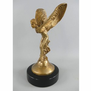 Casa Padrino escultura de bronce de lujo mujer con alas A. 33 cm - Decoración de escritorio