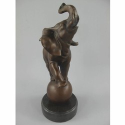 Luxus Bronze Deko Skulptur Figur Elefant Bronze Schwarz