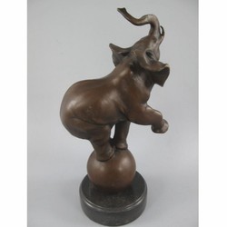 Luxus Bronze Deko Skulptur Figur Elefant Bronze Schwarz
