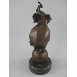 Luxus Bronze Deko Skulptur Figur Elefant Bronze Schwarz