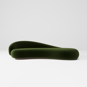 Gebogenes Luxus Wohnzimmer Hotel Samt Sofa Grün Dunkelbraun Gebogenes Luxus Wohnzimmer Hotel Samt Sofa Grün Dunkelbraun