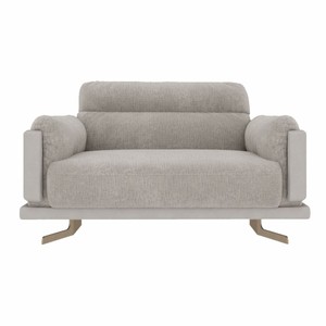 Casa Padrino luxury armchair gray / brass 130 x 103 x H. 80 cm - Luxury furniture